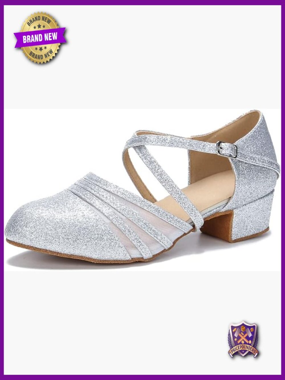 Womens Closed Toe Ballroom Dance Shoes 1.5 Inch Heels Latin Salsa Tango